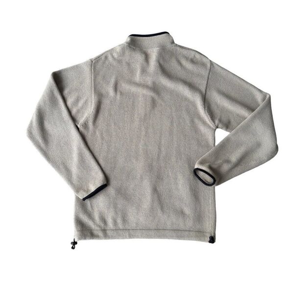 Timberland Vintage 90s Knitted Pullover with Pockets Sweater Beige / Black Men's - Picture 2 of 8